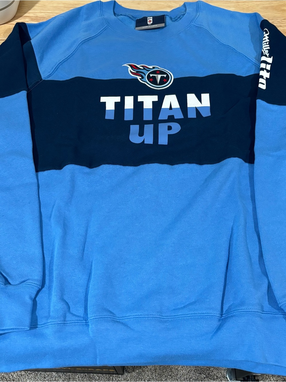 'Titan Up' Tennessee Titans Blue Crewneck Sweatshirt